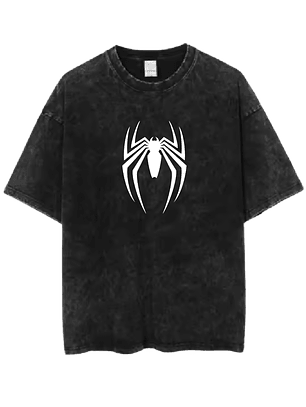 Acid Wash Oversize Spiderman