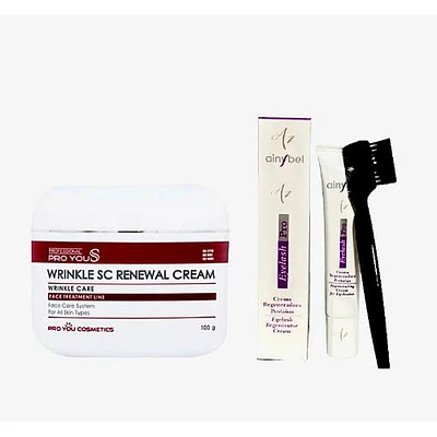 Pack Rejuvenecedor Mirada&Rostro -Crema Wrinkle Rejuvenecedora+Crema Regeneradora Pestañas-