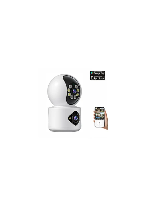 Câmara Vigilância IP Dupla 1080p 24MP WiFi+BT XO