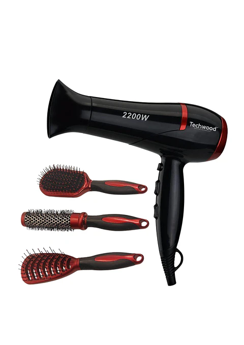 Conjunto Secador e Escovas de Cabelo 2200W