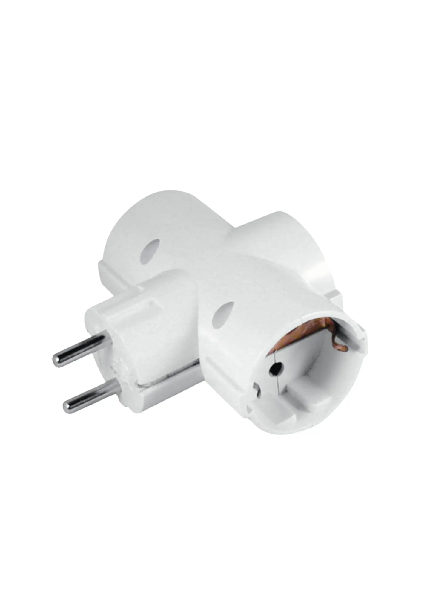 Ficha Elétrica Adaptadora 3x Schuko 1