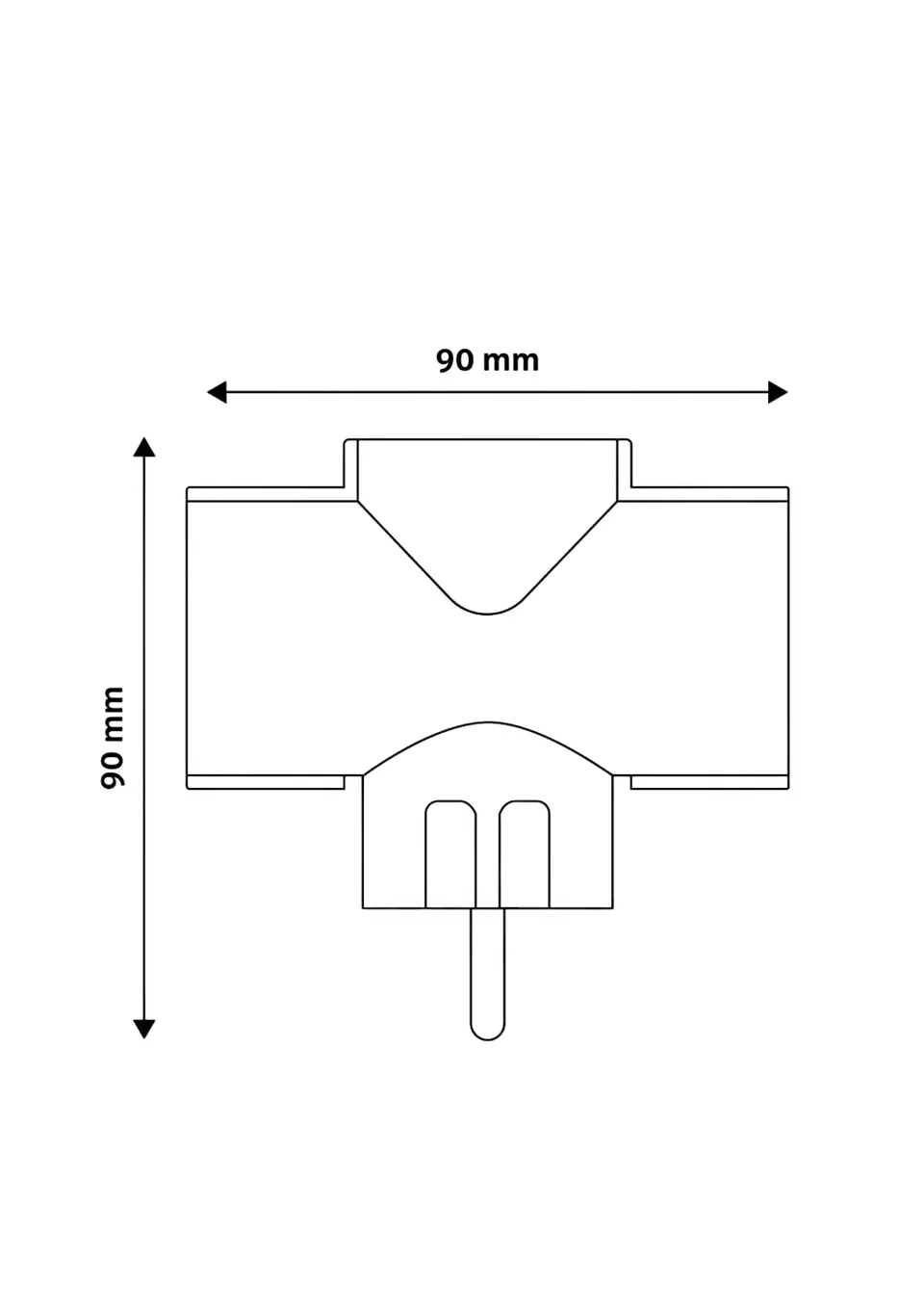 Ficha Elétrica Adaptadora 3x Schuko 2
