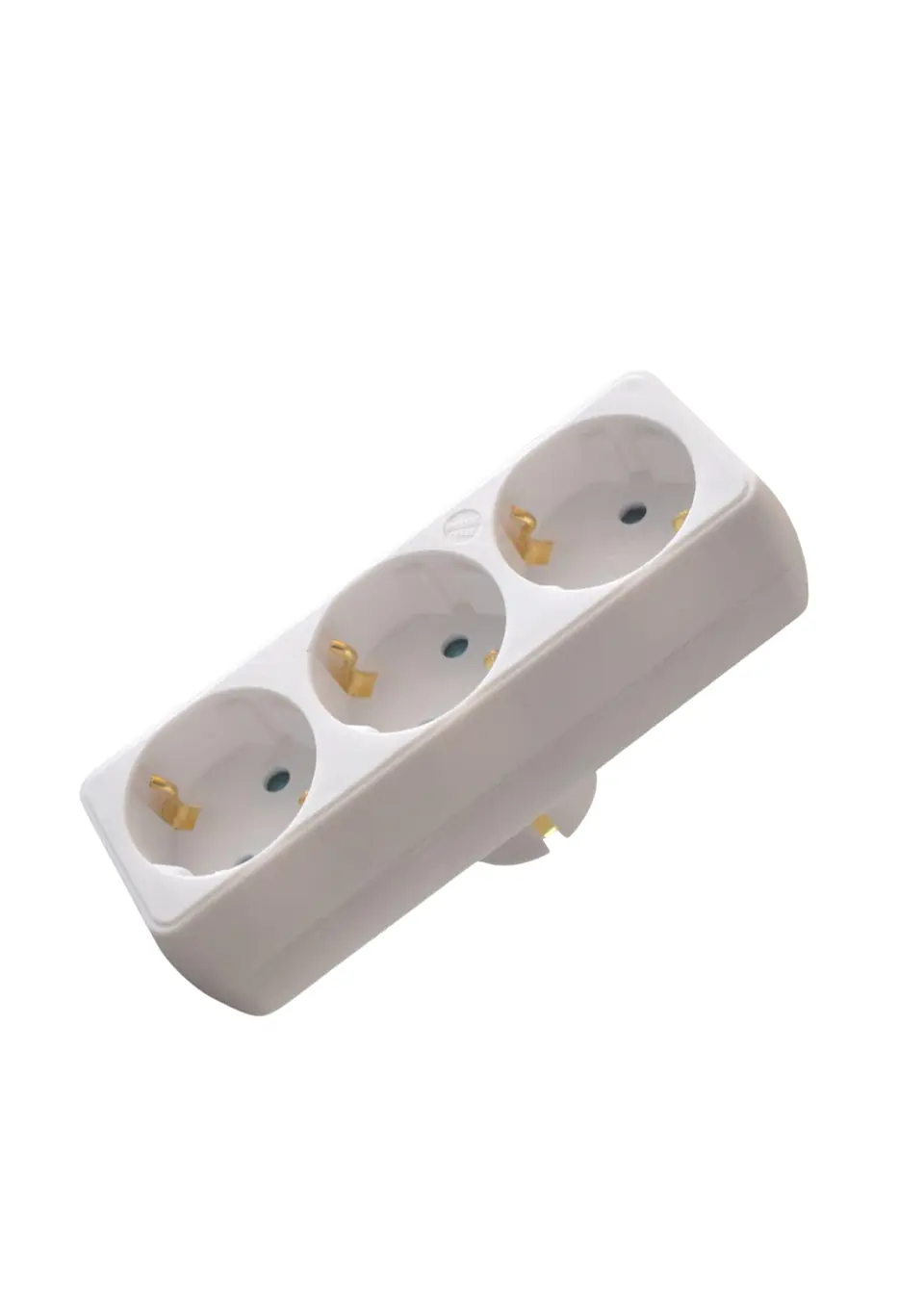 Ficha Elétrica Adaptadora 3x Schuko 1