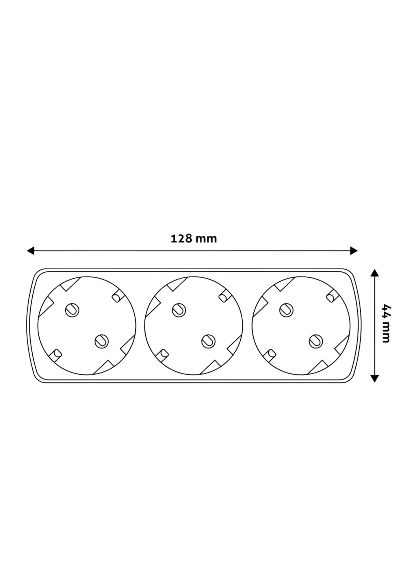Ficha Elétrica Adaptadora 3x Schuko 2
