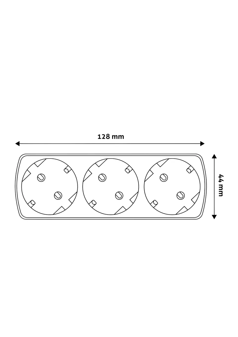 Ficha Elétrica Adaptadora 3x Schuko 2