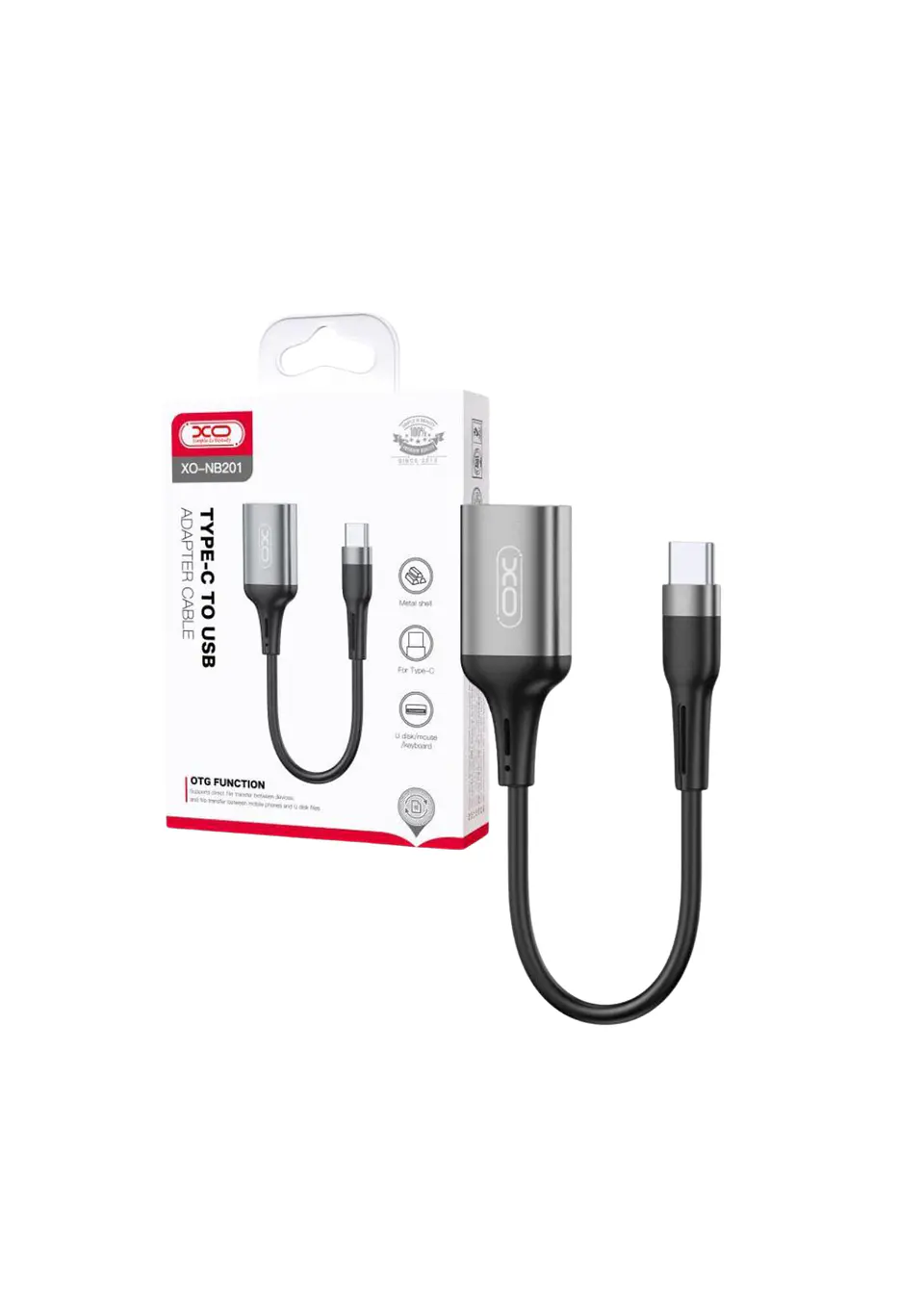 Cabo Adaptador USB-C Macho/USB-A 2.0 Fêmea OTG 1