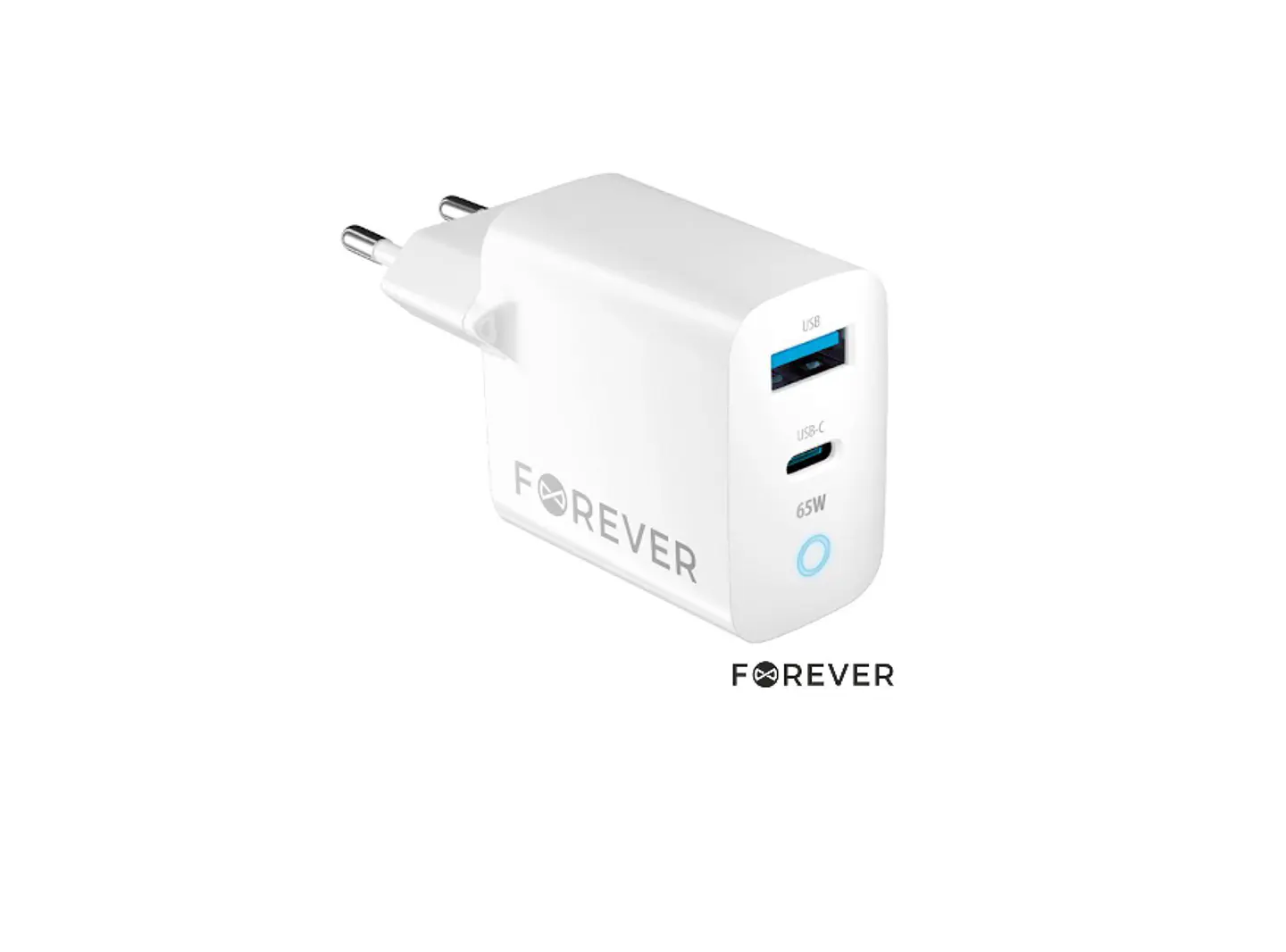 Alimentador Comutado 1xUSB-C/1xUSB-A PD/QC 65W 1