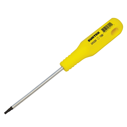 Surtek Destornillador amarillo torx T20x4