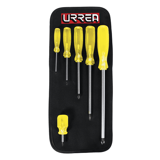 Urrea Juego de destornillador ambar ph 6pz 9600A