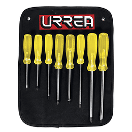 Urrea Juego de destornillador ambar comb 8pz 9600D