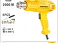 PISTOLA DE CALOR  2000W 6 PIEZAS  - Miniatura 1 | aztools.co