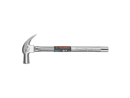 Martillo cabeza cónica, uña curva, 27 mm, mango tubular TRUPER  - Envío a todo Colombia | aztools.co