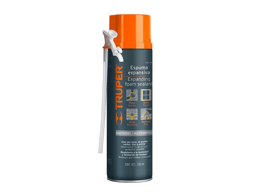 Espuma expansiva, 500 ml Truper 10920 - Envío a todo Colombia | aztools.co