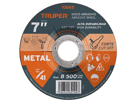 Disco para corte de metal, Tipo 41, 7