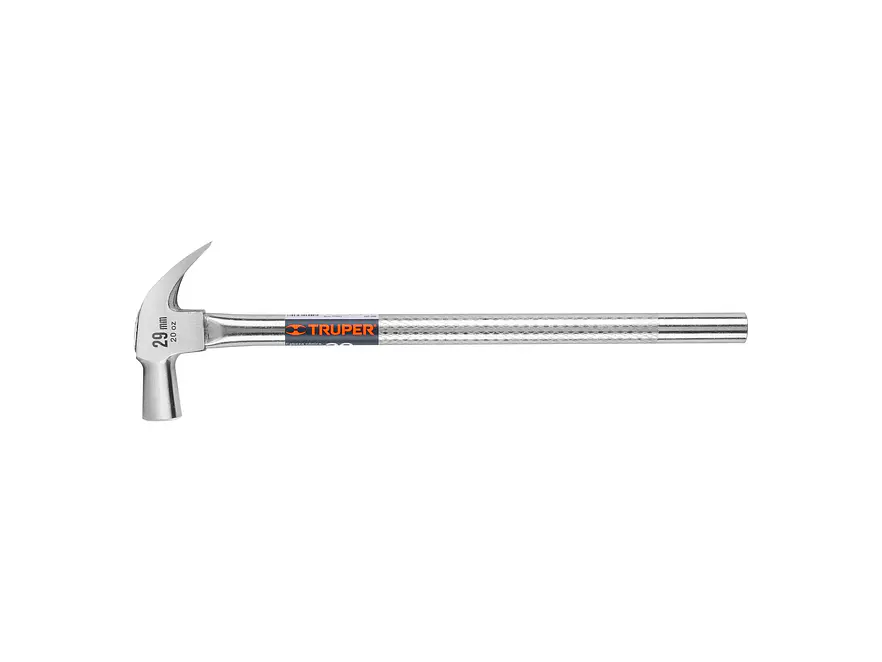 Martillo de uña cabeza conica  curva 29 mm 20 onzas mango tubular TRUPER MAC-29T 11175 - Foto 1 | aztools.co