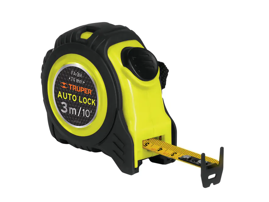 Flexómetro Auto Lock, 3 m, cinta 16 mm