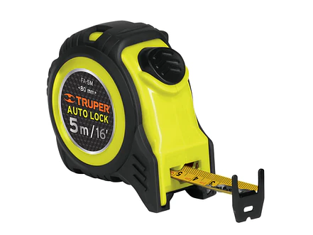 Flexómetro Auto Lock, 5 m, cinta 19 mm