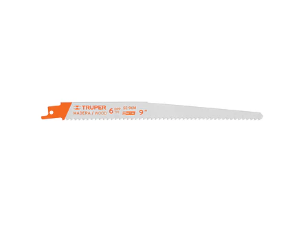 Segueta sierra sable, 9', 6 DPP, cónica para madera, 2 pzas