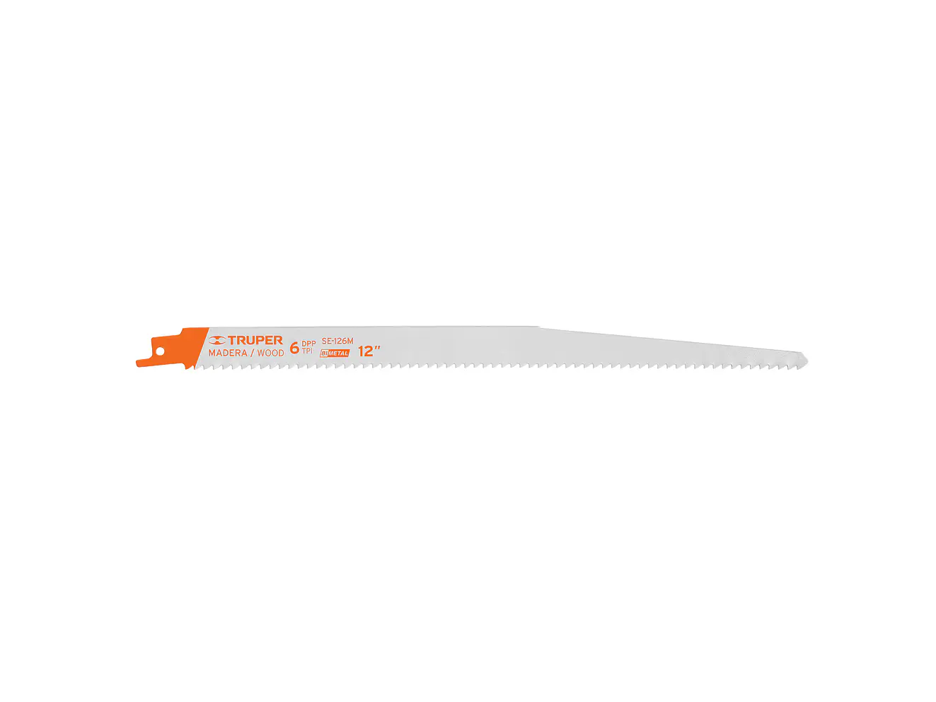 Segueta sierra sable, 12', 6 DPP, cónica para madera, 2 pzas