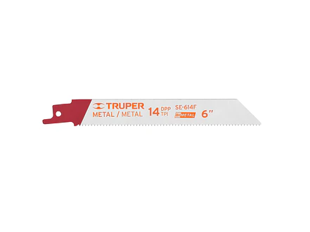 Segueta sierra sable, 6', 14 DPP, recta para metales, 2 pzas