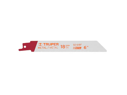Segueta sierra sable, 6', 18 DPP, recta para metales, 2 pzas
