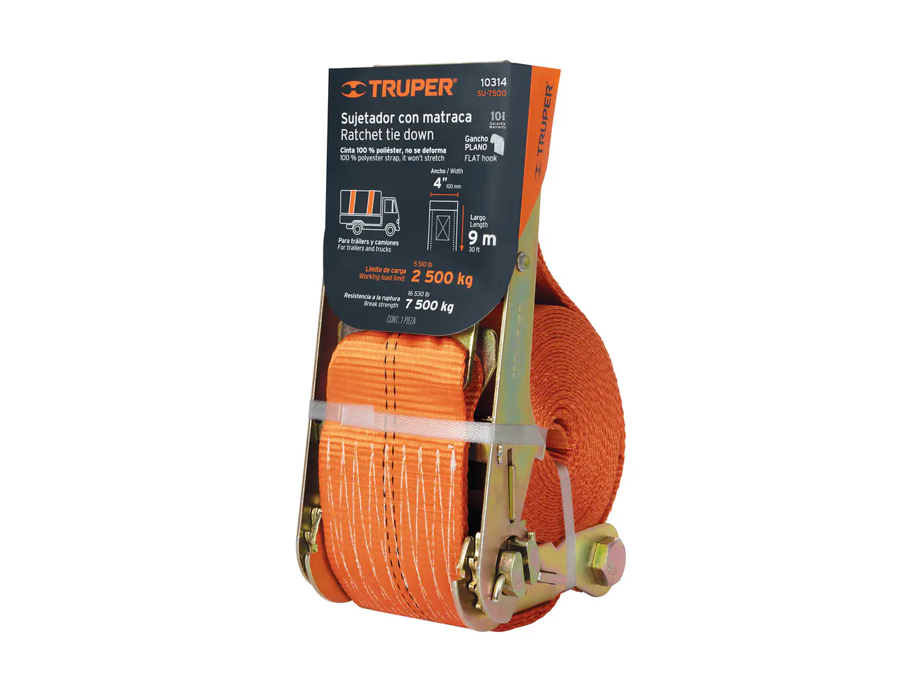 Sujetadores con matraca, carga máxima 7500 kg Truper 10314 - Foto 1 | aztools.co