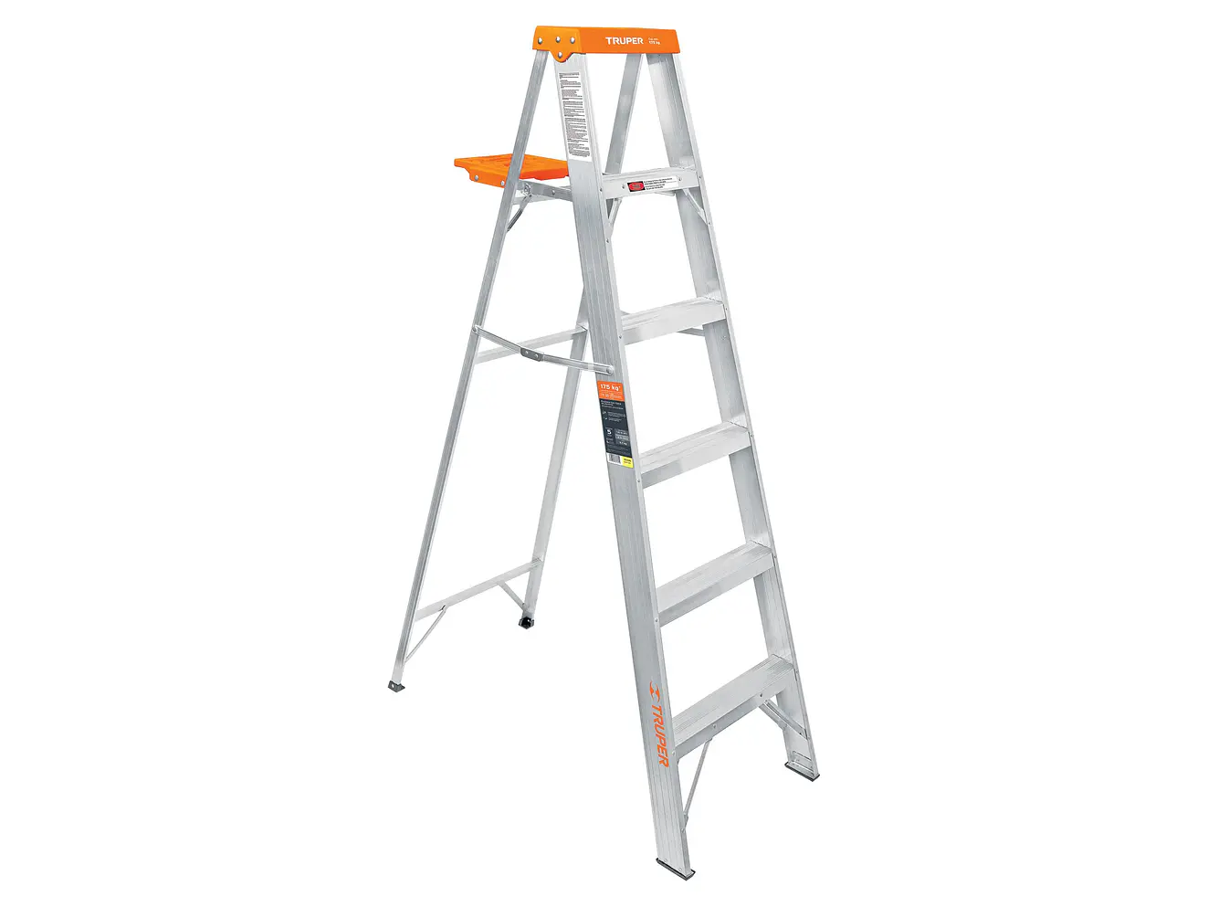 Escalera de tijera tipo 2 Truper 10335, 5 escalones  - Envío a todo Colombia | aztools.co