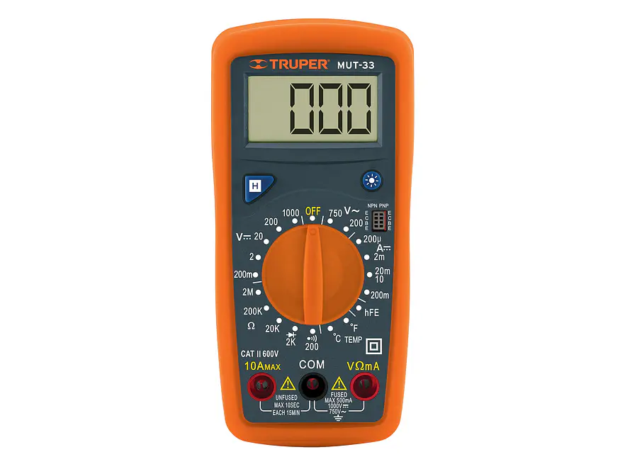 Multímetro Digital Básico Truper 10401 - Uso Básico - Especificaciones Detalladas - Foto 1 | aztools.co