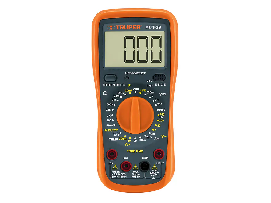 Multimetro Digital Profesional Truper 10402 - Funciones Avanzadas - Uso General - Foto 1 | aztools.co