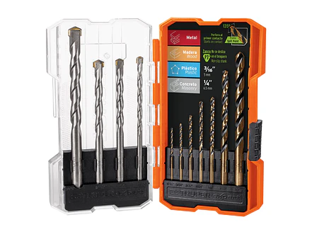 Juego de brocas para metal y concreto 11 piezas Truper  11335, JBAC-11, - Foto 1 | aztools.co