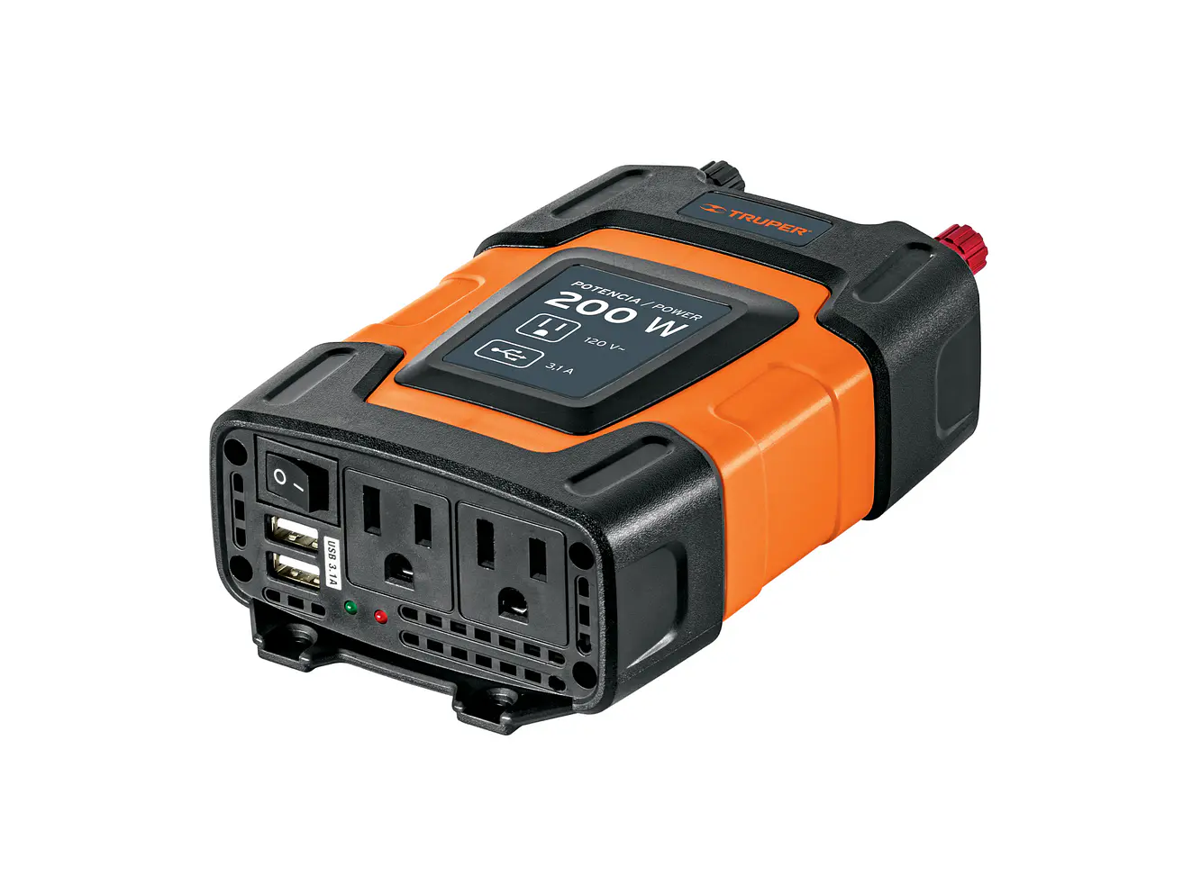 Inversor de Corriente Truper 10448 200W con USB - Foto 1 | aztools.co