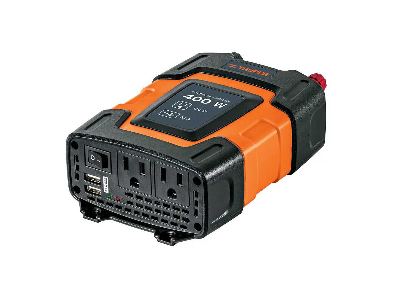 Inversor de Corriente Truper  10449 400W USB - Foto 1 | aztools.co