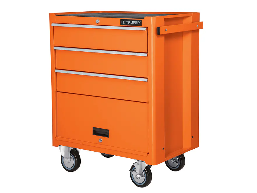 Gabinete metálico móvil, 4 cajones, capacidad 90 kg. Truper 12066 - Foto 1 | aztools.co