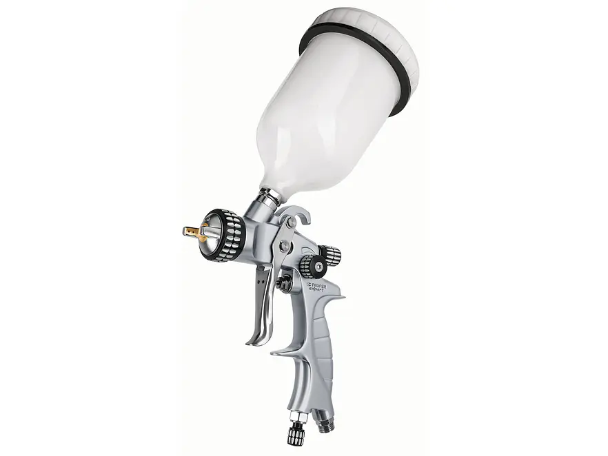 Pistola para pintar gravedad LVMP Truper 11749, vaso plástico, 1.4 mm, Expert - Foto 1 | aztools.co