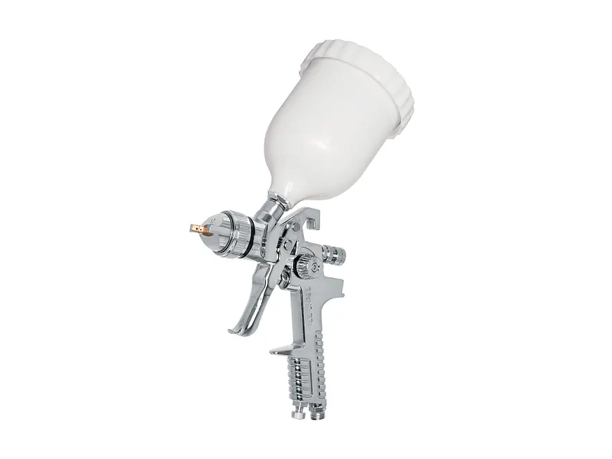 Pistola para pintar gravedad HVLP Truper 12129, vaso plástico, boquilla 1.7mm  - Foto 1 | aztools.co