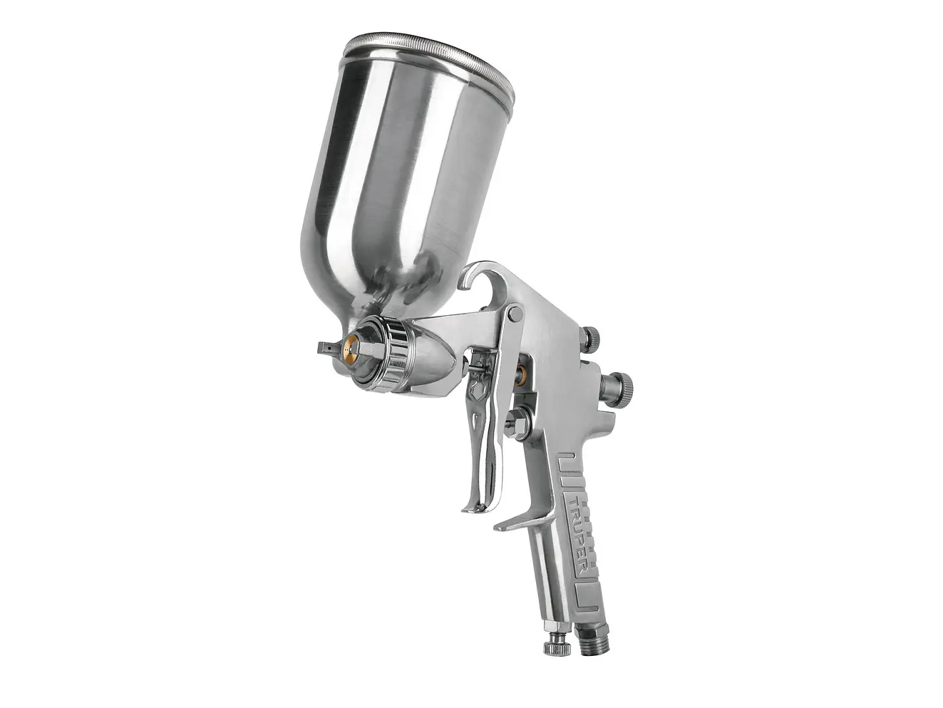 Pistola para pintar gravedad LVMP Truper 11989, vaso aluminio, boquilla 1.0mm