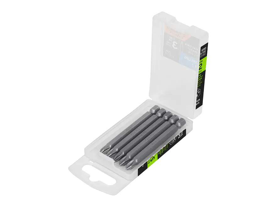 Puntas Phillips #2, 3', estuche con 5 piezas, Expert