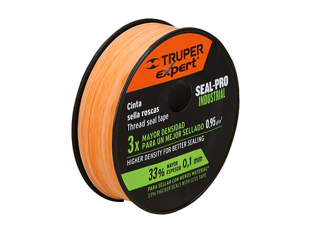 Cinta de teflón Truper 12516, uso industrial, 13 m, 1/2