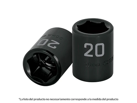 Dado de impacto, 6 puntas, cuadro 1/2' de 12mm