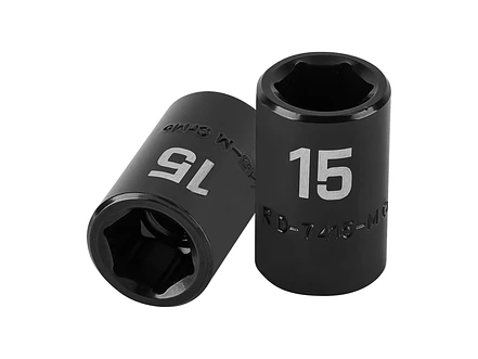 Dado de impacto, 6 puntas, cuadro 1/2' de 15mm