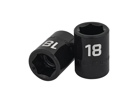 Dado de impacto, 6 puntas, cuadro 1/2' de 18mm