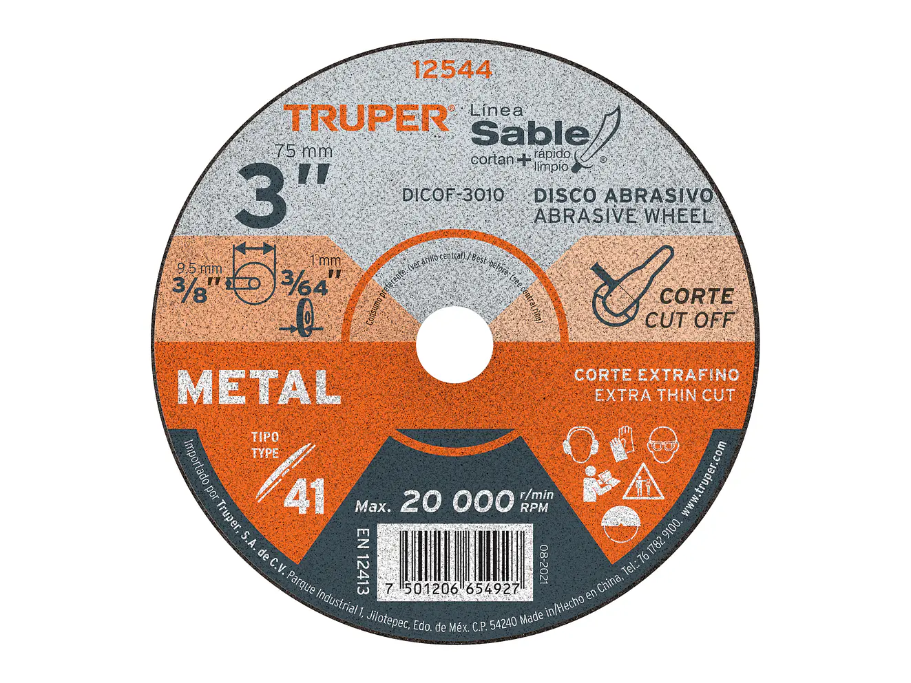 Disco para corte extrafino de metal, Tipo 41 , 3