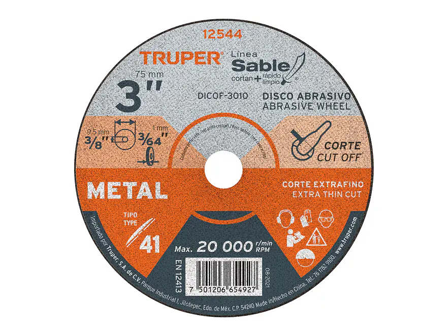 Disco para corte extrafino de metal, Tipo 41 , 3