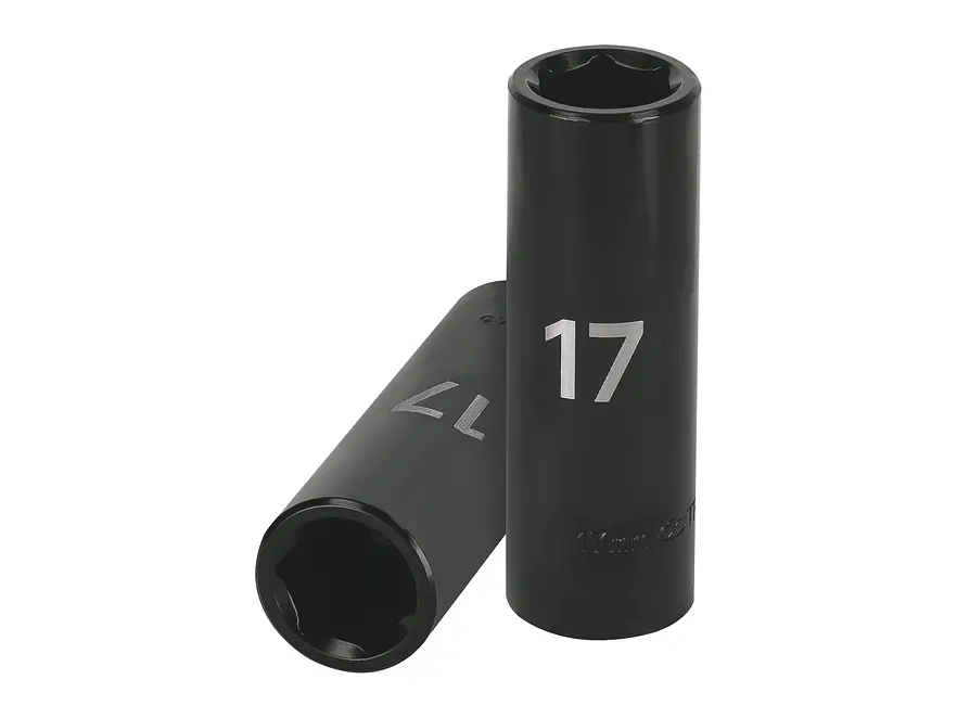 Dado de impacto, largo, 6 puntas, cuadro 1/2