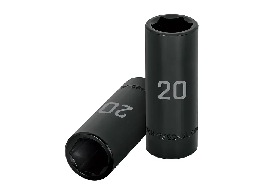 Dado de impacto, largo, 6 puntas, cuadro 1/2' de 20mm