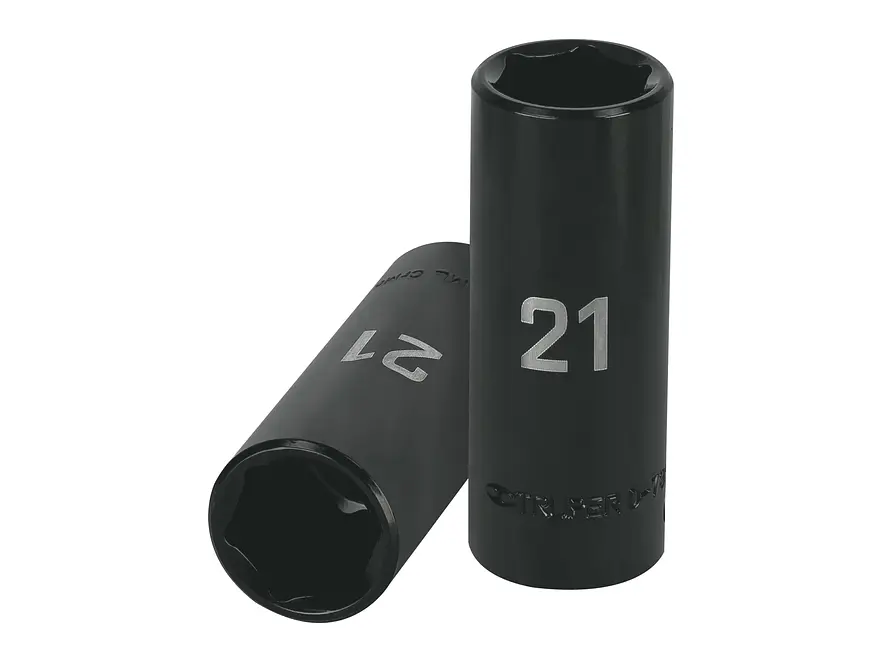 Dado de impacto, largo, 6 puntas, cuadro 1/2' de 21mm