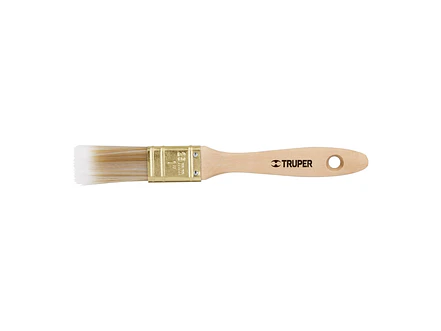 Brocha cerdas sintéticas,mango de madera, corte recto, 1'