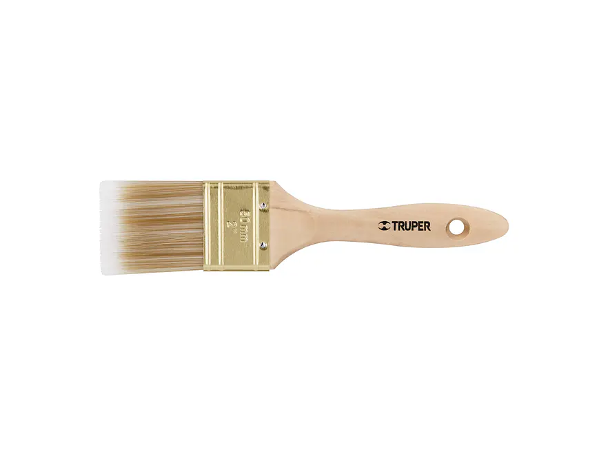 Brocha cerdas sintéticas,mango de madera, corte recto, 2'