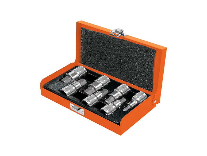 Juego de copas punta hexagonal, mando 1/2