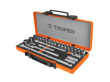 Juego de copas milimétrico Truper 13938, mando 1/2